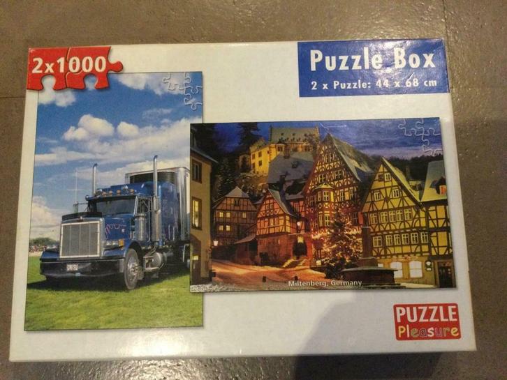 Puzzelbox “Amerikaanse truck”, Kinderen en Baby's, Speelgoed | Kinderpuzzels, Gebruikt, 6 jaar of ouder, Meer dan 50 stukjes, Ophalen of Verzenden