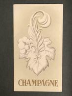 Champagne folder met etiquette en uitleg van WALTZ en PUGET, Collections, Comme neuf, France, Champagne, Envoi