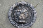Deurklopper, brons gepatineerde gietijzeren klopper (leeuwen, Ophalen of Verzenden, Zo goed als nieuw