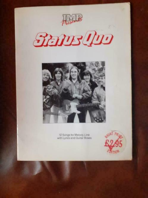 Songboek Status Quo 12 songs, Collections, Musique, Artistes & Célébrités, Enlèvement ou Envoi