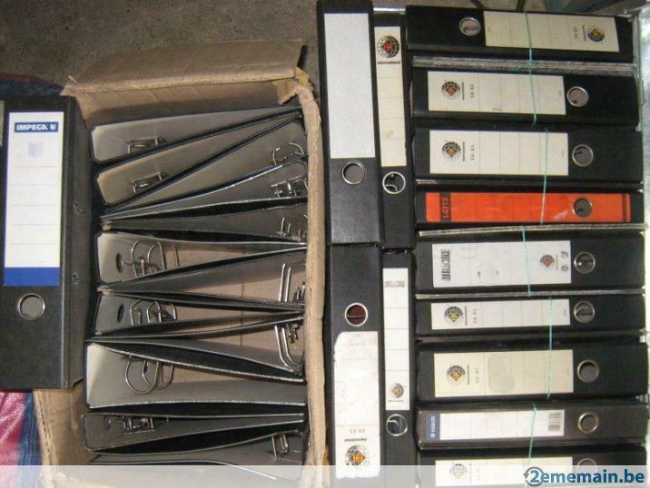 33 grijze kartonnen mappen F634, Diversen, Schoolbenodigdheden, Gebruikt, Ophalen of Verzenden