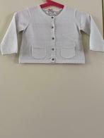 Wit vestje met goudkleurige knoopjes Zara maat 9-12m - 78 cm, Enlèvement ou Envoi, Pull ou Veste, Zara, Utilisé