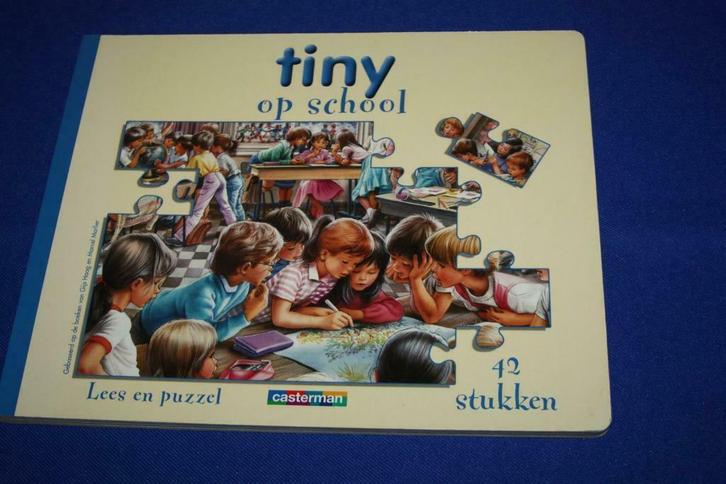 Tiny op school ,lees en puzzel , 2003 puzzel nog in het boek, Boeken, Kinderboeken | Jeugd | onder 10 jaar, Zo goed als nieuw