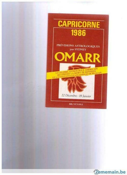 Astrologische voorspelling STEENBOK 1986 - Sydney OMARR, Boeken, Fantasy, Nieuw, Ophalen of Verzenden