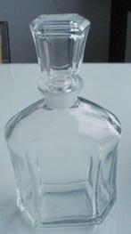 Zeshoekige art deco glazen karaf hoogte 26,5 cm VG Conditie, Huis en Inrichting, Ophalen, Gebruikt, Overige typen, Glas