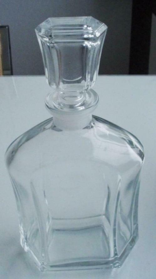 Zeshoekige art deco glazen karaf hoogte 26,5 cm VG Conditie, Huis en Inrichting, Keuken | Servies, Gebruikt, Overige typen, Overige stijlen