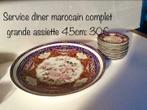 Service dîner marocain céramique 12 personnes.