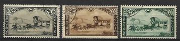 POSTZEGELS BELGIË- REEKS NR. 407/409  (VOLLEDIG)-POSTKOETS, Enlèvement ou Envoi, Affranchi, Oblitéré
