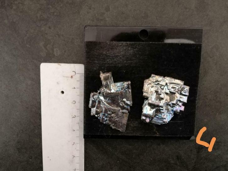 Zelfgekweekte bismut Clip oorringen, Handtassen en Accessoires, Oorbellen, Zo goed als nieuw, Hangers, Overige materialen, Zilver