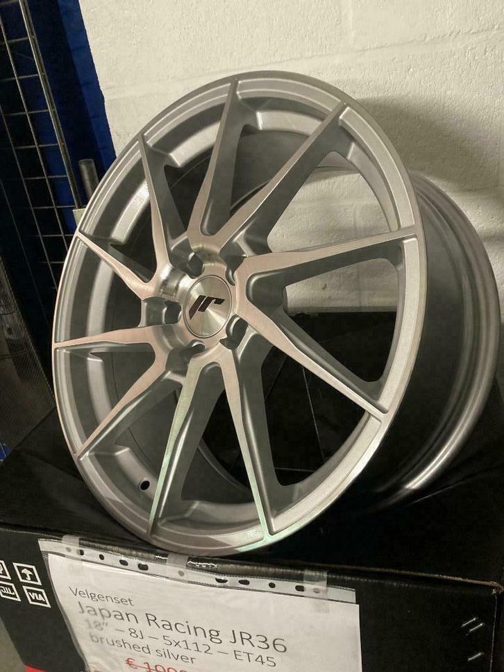 Velgenset Japan Racing JR36 18" 5x112 silver NIEUW, Auto diversen, Tuning en Styling, Ophalen of Verzenden