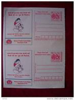 India 2 postwaardestukken ongebruikt, Ophalen of Verzenden, Zuid-Azië, Postfris