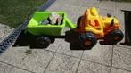 Speelgoed tractor met aanhangwagen, Kinderen en Baby's, Speelgoed | Buiten | Voertuigen en Loopfietsen, Gebruikt, Ophalen