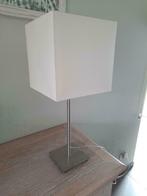 Inox tafellamp/ schemerlamp. Totale hoogte : 61 cm  op 25 cm, Modern, Metaal, Zo goed als nieuw, 50 tot 75 cm