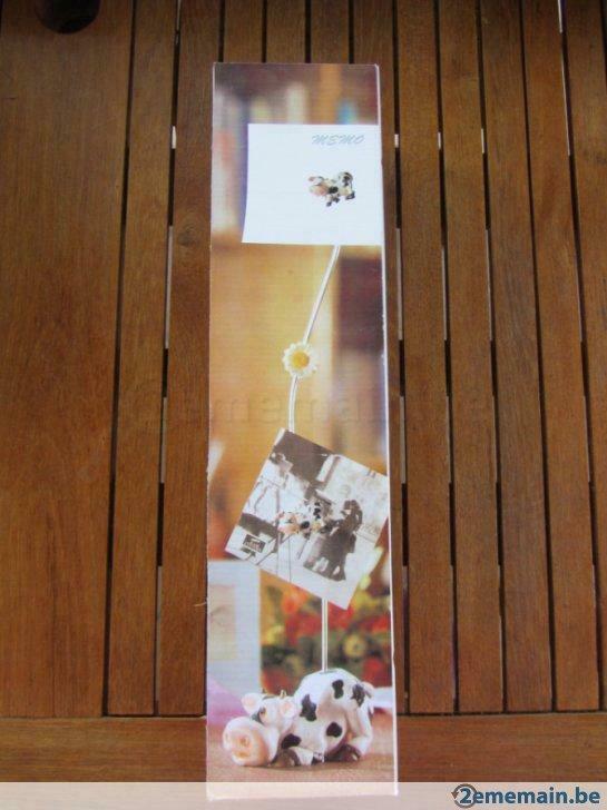 Clip à photo ou à mémo motif vache, Antiquités & Art, Curiosités & Brocante