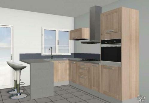 Meubles de cuisine chêne massif, Huis en Inrichting, Keuken | Complete keukens, Nieuw, Hoekkeuken, Kunststof, Ophalen of Verzenden