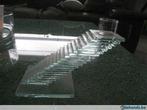 kandelaar glas modern, Huis en Inrichting, Woonaccessoires | Kandelaars en Kaarsen, Ophalen of Verzenden, Gebruikt