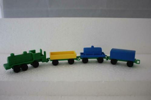 Vintage Herbart plastic trein - Locomotief & 3 wagons - Mooi, Hobby & Loisirs créatifs, Voitures miniatures | Échelles Autre, Comme neuf
