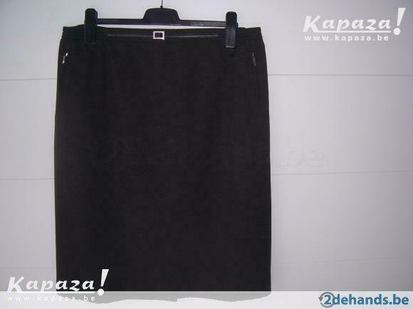 Gekleede zwarte stoffen rok met zakjes en riempje, Kleding | Dames, Rokken, Nieuw, Maat 46/48 (XL) of groter, Ophalen