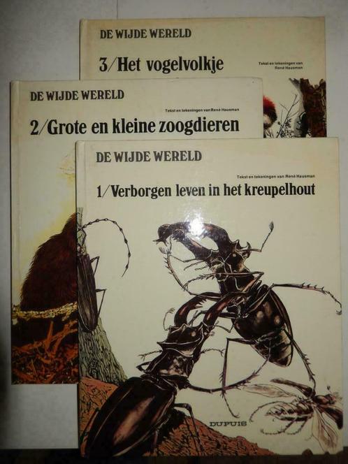 "DE WIJDE WERELD" René HAUSMAN (3 boeken, 1972), Boeken, Natuur, Zo goed als nieuw, Natuur algemeen, Ophalen of Verzenden