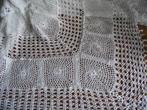 Couvre lit crochet 100 % coton romantique blanc parfait état, Deux personnes, Utilisé, Couverture ou Couette, Enlèvement ou Envoi