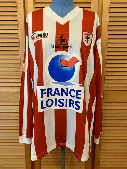 Maillot football AS Cannes #18 match worn vintage France, Sport en Fitness, Voetbal, Gebruikt, Shirt, Maat XL