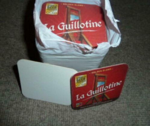 80 nieuwe bier viltjes LA GUILLOTINE Brouwerij Huyghe  Melle, Verzamelen, Biermerken, Nieuw, Viltje(s), Overige merken, Ophalen of Verzenden
