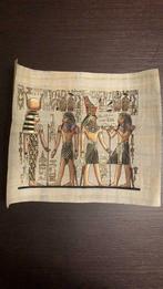 Egyptische tekening op papyrusrol, Antiek en Kunst, Kunst | Tekeningen en Fotografie, Ophalen of Verzenden