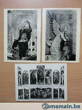 3 cartes de tableaux : simone martini et Van Eyck état super, Collections, Cartes postales | Étranger, Enlèvement ou Envoi