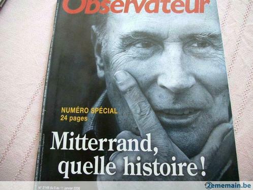 revue nouvel observateur. "mitterrand, quelle histoire!"., Livres, Journaux & Revues, Utilisé, Envoi