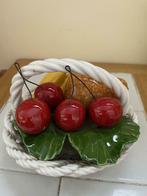Ancien magnifique panier en porcelaine fruits, Antiek en Kunst, Antiek | Porselein