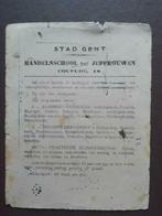 Oud vloeipapier (buvard) Handelsschool Coupure Gent, Verzamelen, Ophalen of Verzenden, Gebruikt