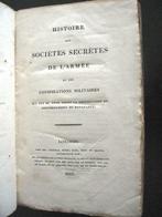 Histoire des Sociétés Secrètes de l'Armee 1815 Nodier, Antiquités & Art, Enlèvement ou Envoi