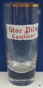 Bier brouwerij glas Excelsior rood-wit  Gent, Ophalen of Verzenden, Zo goed als nieuw, Bierglas