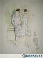 litho uit oude Art Deco kledingcatalogus, Antiek en Kunst, Kunst | Litho's en Zeefdrukken