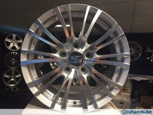 NIEUWE 16 inch 5x114.3 zilver + polish alu sportvelgenset, Autos : Pièces & Accessoires, Pneus & Jantes, Jante(s), Neuf, Enlèvement ou Envoi