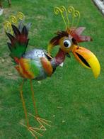 oiseau en fer forgé avec tête ressort , très grand !!!, Jardin & Terrasse, Statues de jardin, Animal, Enlèvement ou Envoi, Métal
