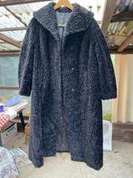 Vintage mohair wollen jas, Gedragen, Ophalen of Verzenden, Zwart