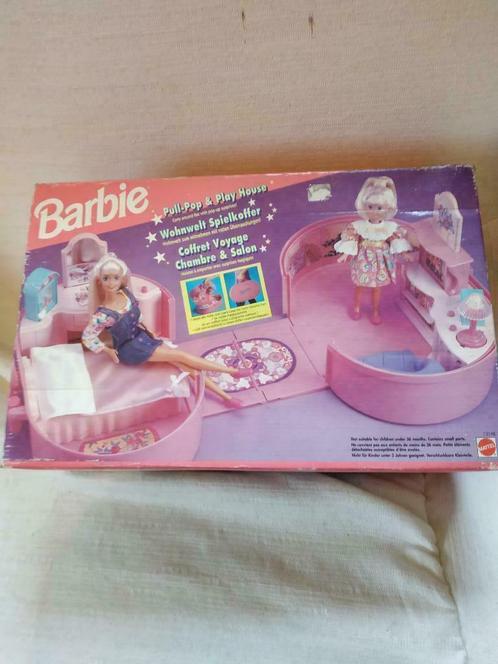 Barbie Coffret voyage chambre & salon Mattel 1995, Collections, Collections Autre, Neuf, Enlèvement ou Envoi