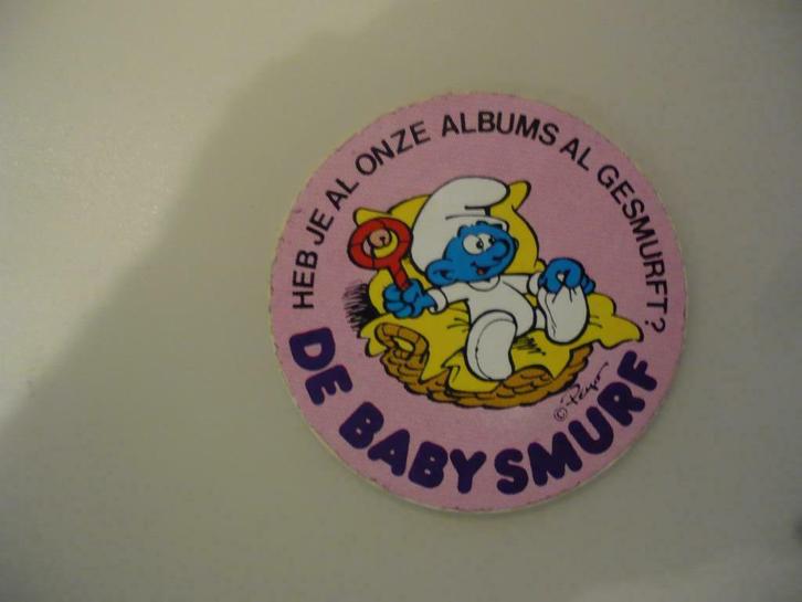 Sticker De baby smurf ( strip album ), Verzamelen, Stickers, Zo goed als nieuw, Strip of Tekenfilm, Ophalen of Verzenden