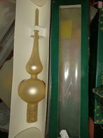 Gouden kerstpiek met 10 grote ballen, Diversen, Kerst, Ophalen of Verzenden, Zo goed als nieuw