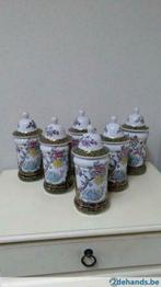 serie 6 apotheekpotten, Antiek en Kunst