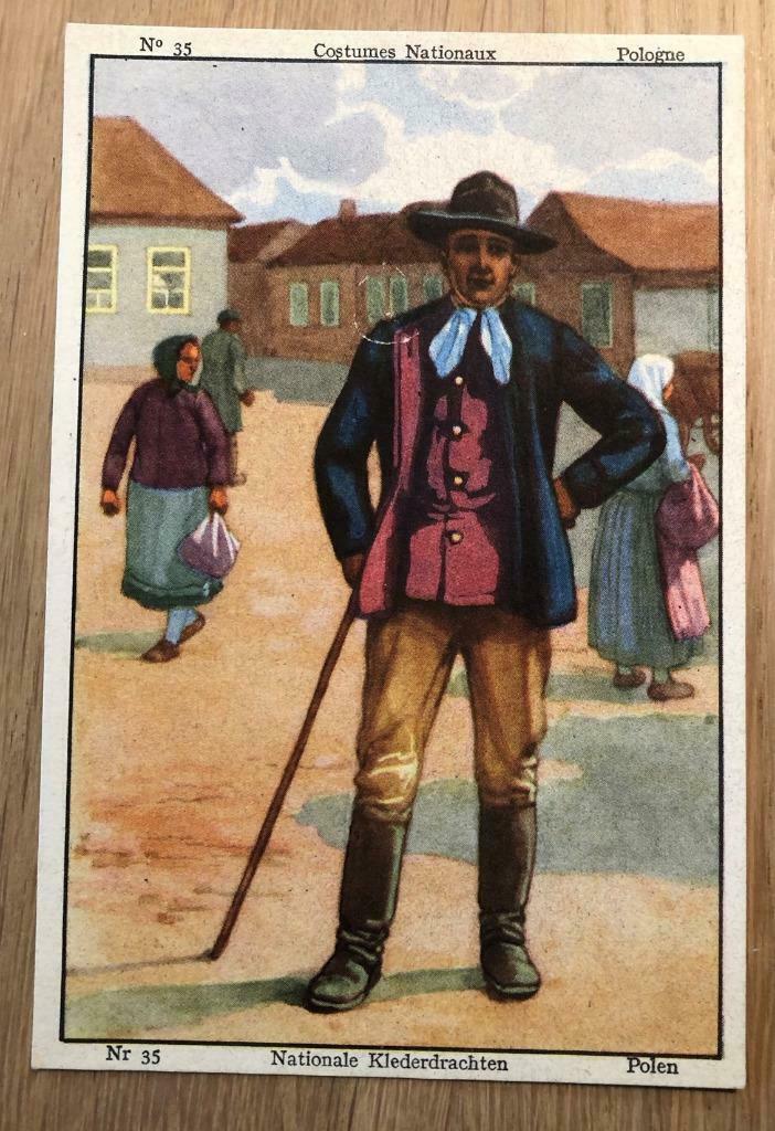 Meurisse Nr 35 Nationale Klederdrachten Polen, Verzamelen, Foto's en Prenten, Gebruikt, Prent, Klederdracht, 1940 tot 1960, Ophalen of Verzenden