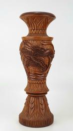 Aziatische houten draken vaas, Antiek en Kunst, Ophalen of Verzenden