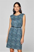 Te koop: Z.G.N.Mooi gespikkeld kleedje "Esprit"L., Kleding | Dames, Blauw, Maat 42/44 (L), Ophalen of Verzenden, Zo goed als nieuw