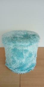 pouf avec rangement Ourson bleu clair