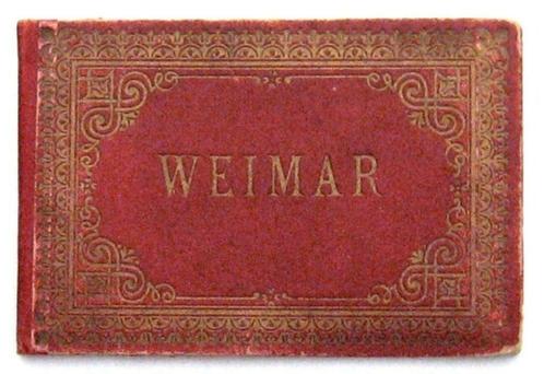 Weimar [c1890] Leporello 12 blz. (13 ill.) Carl Garte Lith., Antiquités & Art, Antiquités | Livres & Manuscrits, Enlèvement ou Envoi