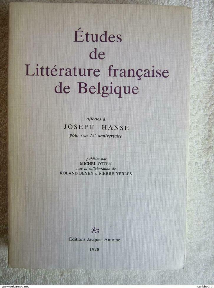 UCL Joseph Hanse, Michel Otten, Pierre Yerlès - rare EO 1978, Boeken, Geschiedenis | Nationaal, Gelezen, Ophalen of Verzenden