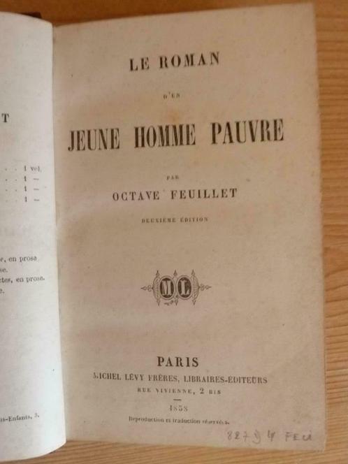 Le Roman d'un Jeune Homme Pauvre 1858 - Rare, Boeken, Romans, Gelezen, Europa overig, Ophalen of Verzenden