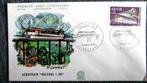 FDC-VERVOERMIDDELEN-TRAM-TREIN-AUTO-KOETS-FIETS- FRANKRIJK, Ophalen of Verzenden, Gestempeld, Treinen