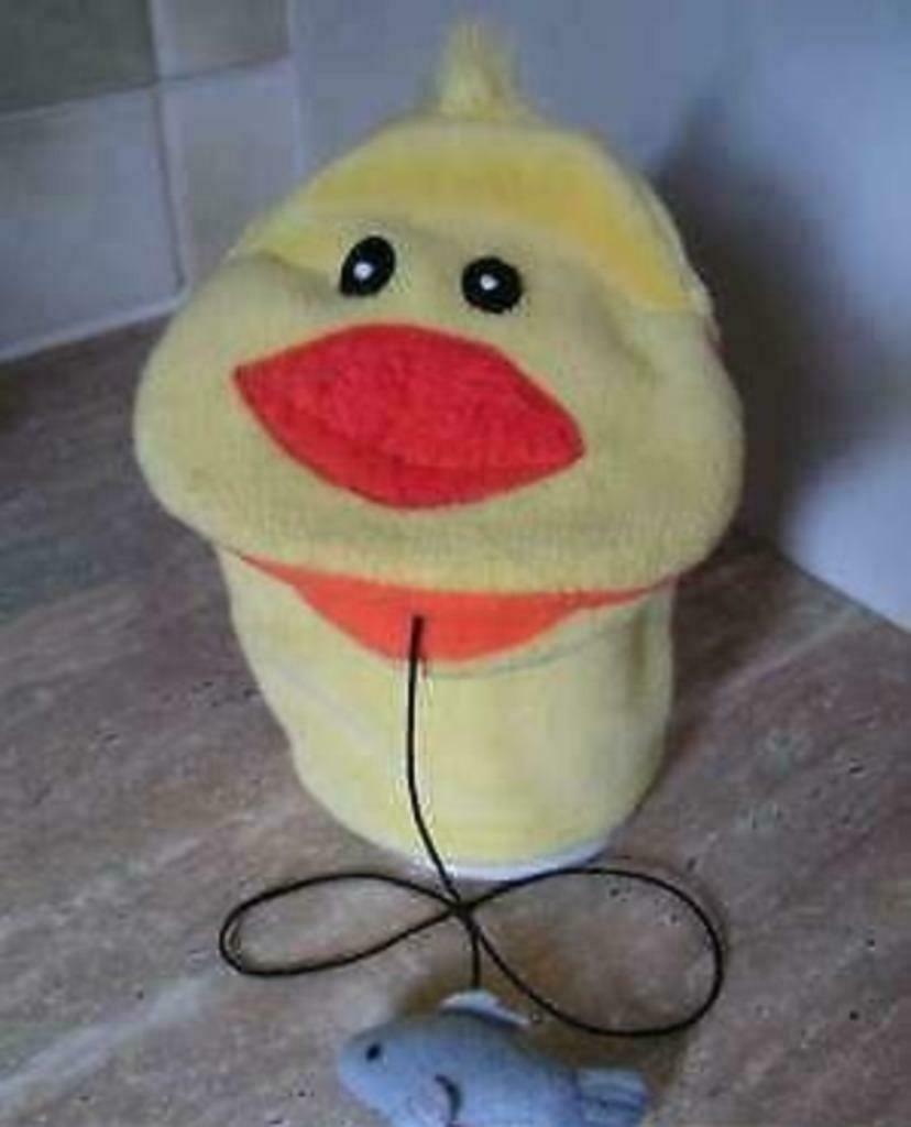 Handpop geel eendje met visje, Ophalen of Verzenden, Zo goed als nieuw